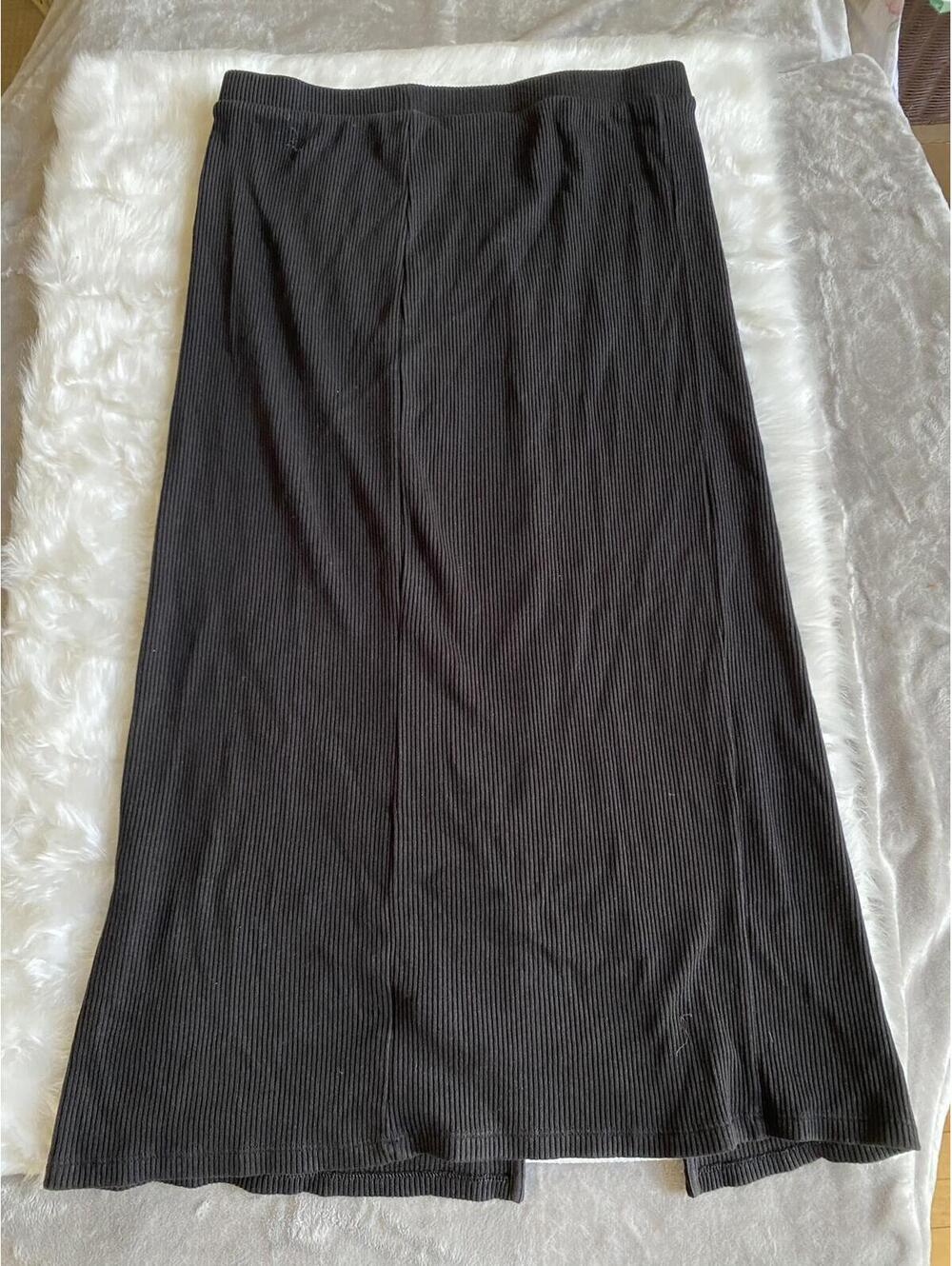 Old Navy Black Ribbed Knit Maxi Skirt Large Petite